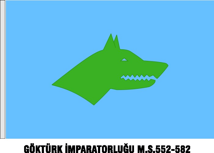 Göktürk İmparatorluğu Bayrağı - Sancağı - ORİJİNAL