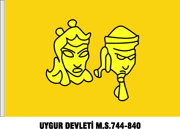 Uygur Devleti - İmparatorluğu Bayrağı - Sancağı - ORİJİNAL