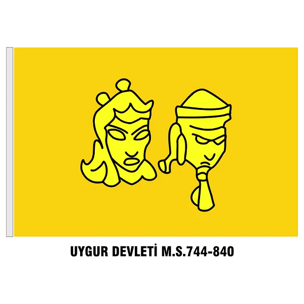 Uygur Devleti - İmparatorluğu Bayrağı - Sancağı - ORİJİNAL