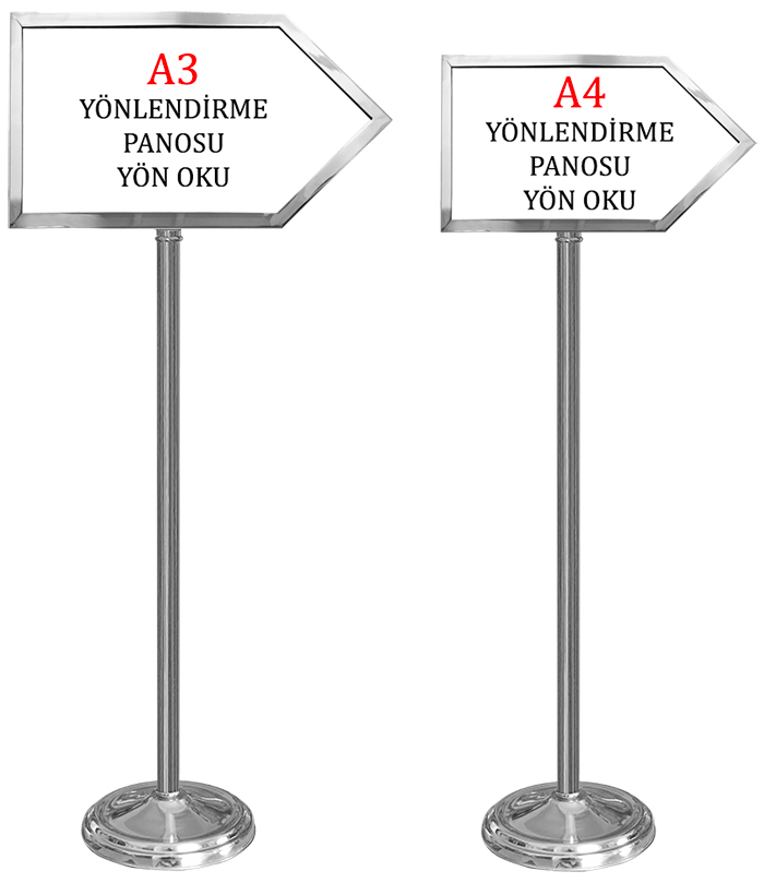 Pirinç Ayaklı Yönlendirme Panosu, Pirinç Bilgilendirme Panosu, Yönlendirme Oku