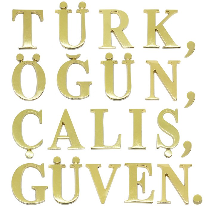 Pirinç Döküm Harf ve Rakkam - DÖKÜM HARF ve RAKKAM