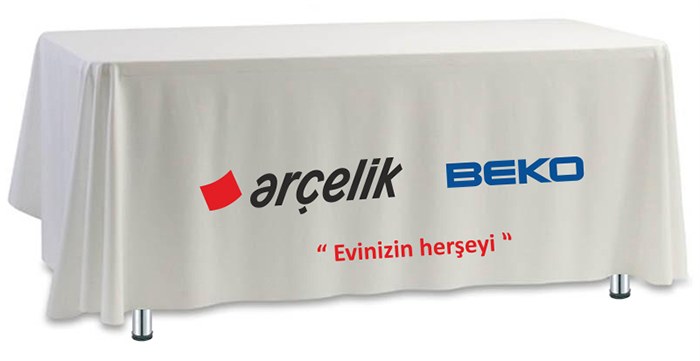 Logolu Baskılı Masa Örtüsü - Fuar İçin Baskılı Masa Örtüsü