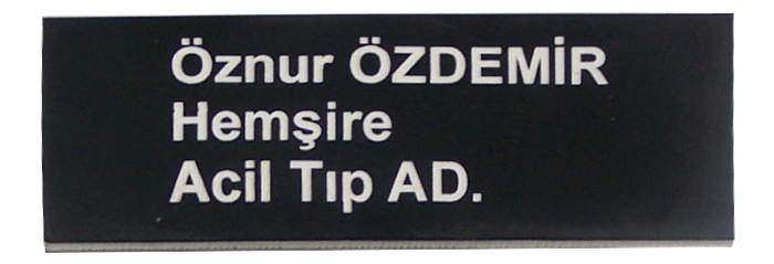 Rezopal Lazer Kazıma Yaka İsimliği Model ve Çeşitleri