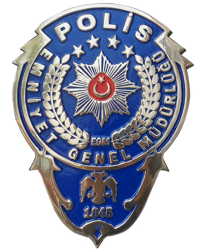 EGM Emniyet Müdürlüğü Metal Tören Çelengi