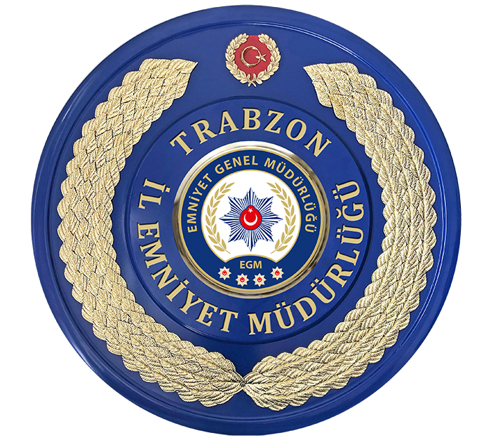 EGM Emniyet Müdürlüğü Metal Tören Çelengi