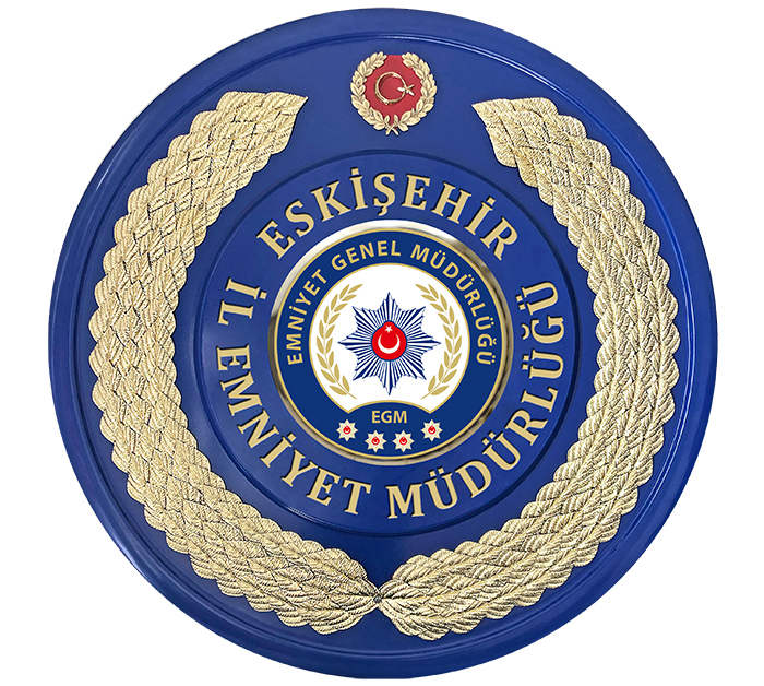 EGM Emniyet Müdürlüğü Metal Tören Çelengi