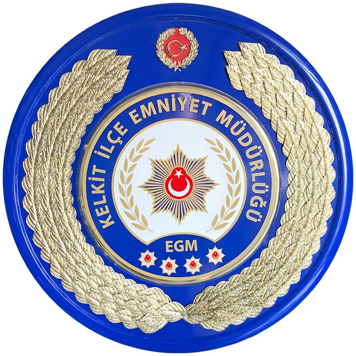 İlçe Emniyet Müdürlüğü Metal Tören Çelengi - Polis Çelengi
