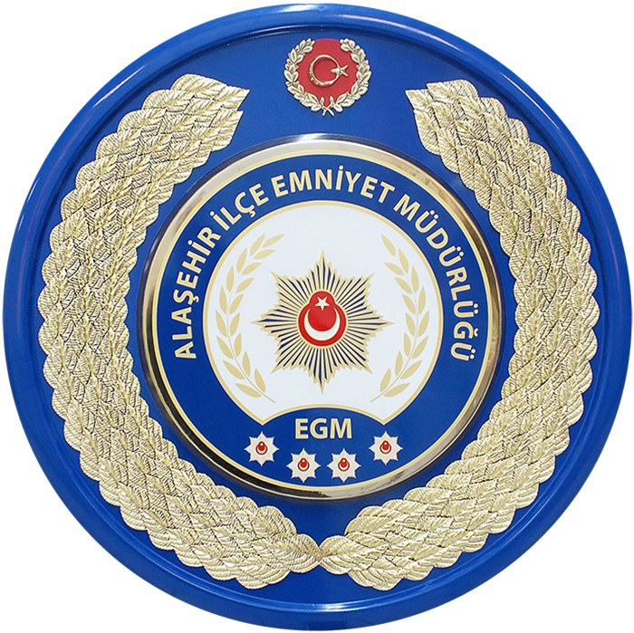 İlçe Emniyet Müdürlüğü Metal Tören Çelengi - Polis Çelengi