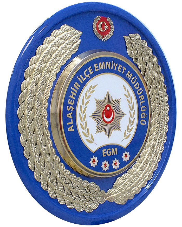 İlçe Emniyet Müdürlüğü Metal Tören Çelengi - Polis Çelengi