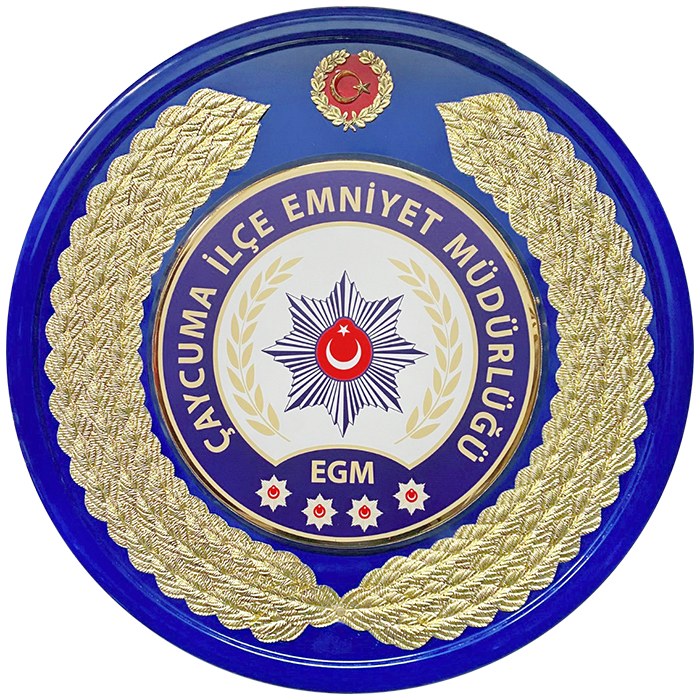 İlçe Emniyet Müdürlüğü Metal Tören Çelengi - Polis Çelengi