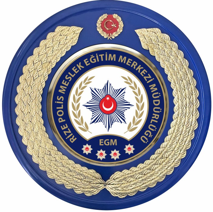 Polis Meslek Eğitim Merkezi Metal Tören Çelengi - POMEM