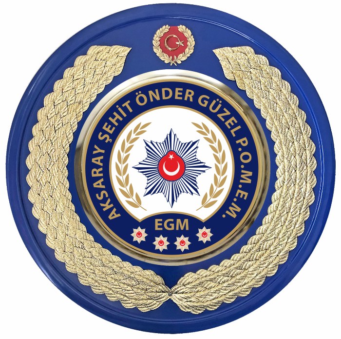 Polis Meslek Eğitim Merkezi Metal Tören Çelengi - POMEM