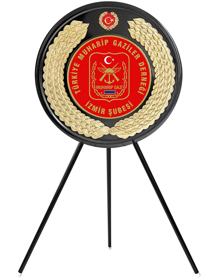 Türkiye Muharip Gaziler Derneği Çelengi - TÜMGAZİDER METAL ÇELENK