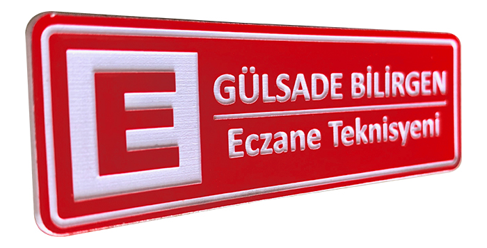 Eczane Yaka İsimliği - Eczacı Yaka İsimliği - Diş Hekimi Yaka İsimliği