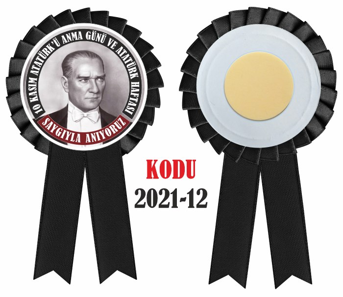 10 Kasım Saten Yaka Kokartı - YENİ ÇALIŞMALAR