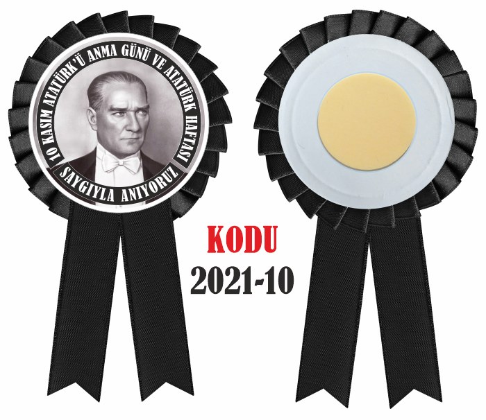 10 Kasım Saten Yaka Kokartı - YENİ ÇALIŞMALAR