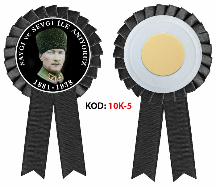 10 Kasım Saten Yaka Kokartı - YENİ ÇALIŞMALAR