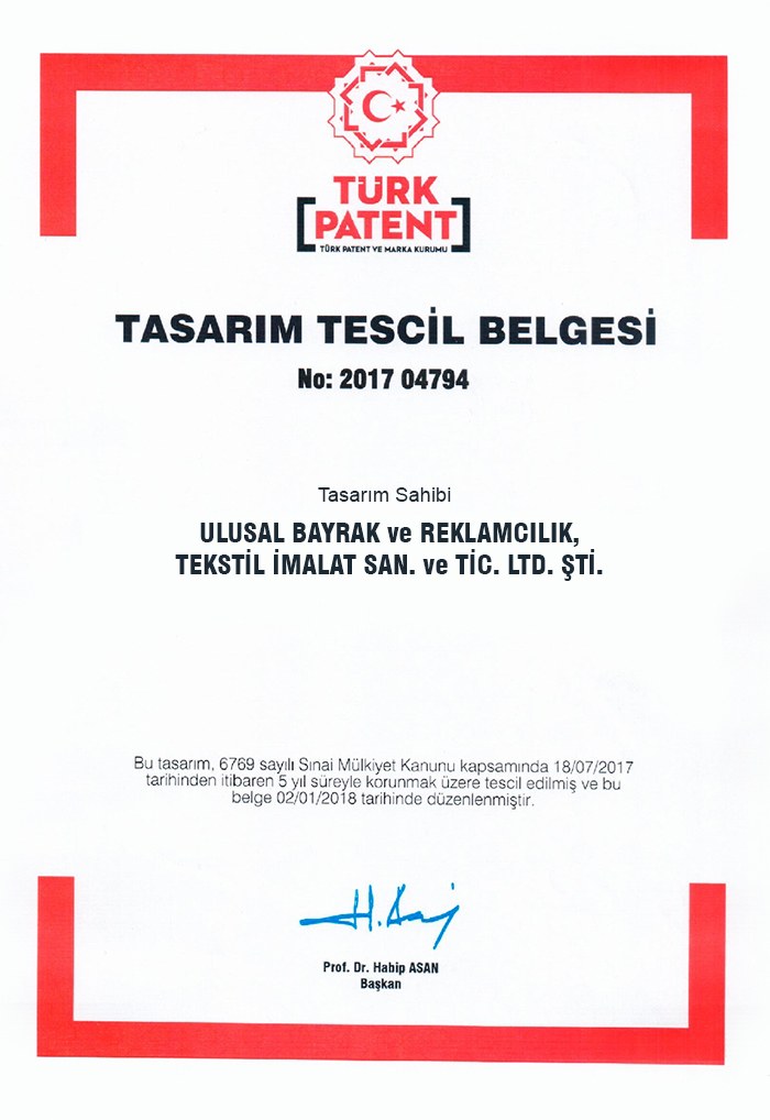 TBR21 Dalgalı Türk Bayrağı Rozeti - YENİ MODEL