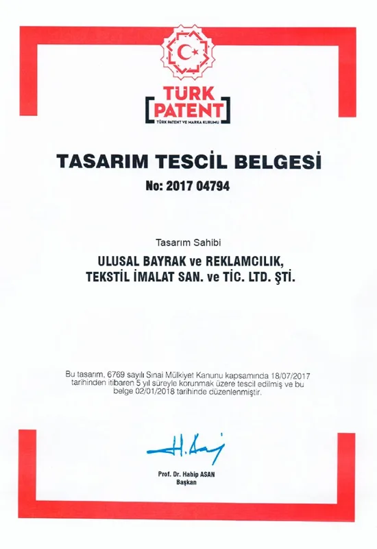 TBR21 Dalgalı Türk Bayrağı Rozeti - YENİ MODEL