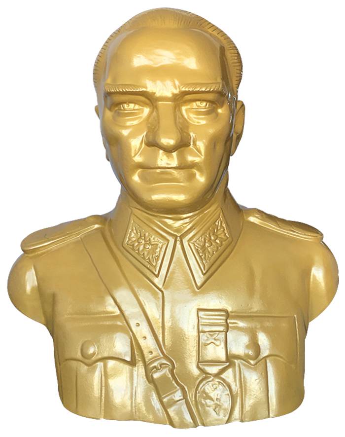 80 cm Alüminyum Maraşal Atatürk Büstü - 80AABSA