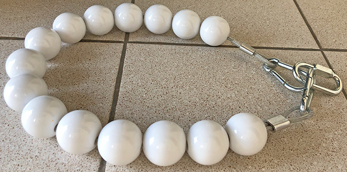 30 mm Beyaz Bayrak Direği İçin Boncuk - BDB0030