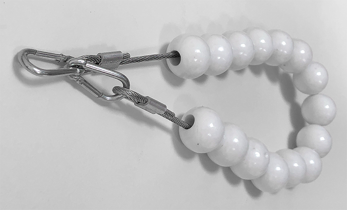 Bayrak Direği Boncuğu 3 cm Beyaz - BDB3