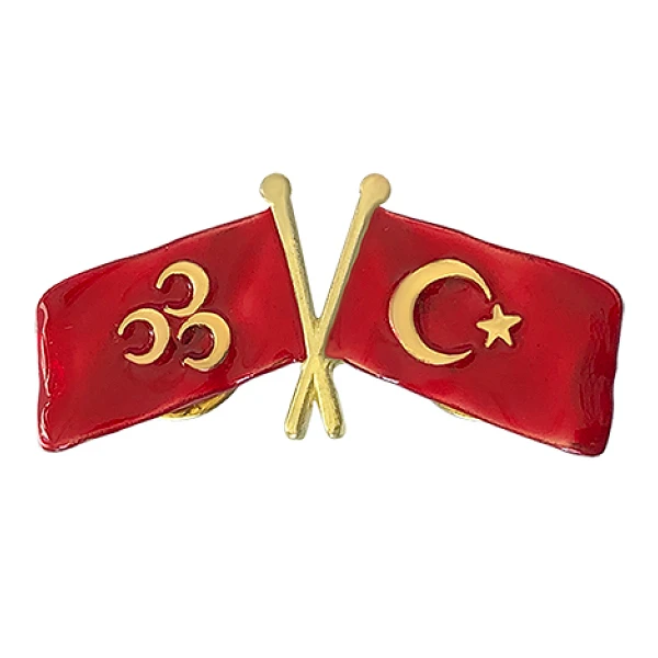 MHP04 - MHP-Türkiye 2 Li Yaka Rozeti Dalgalı Rozet