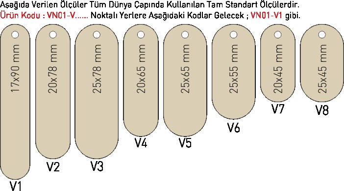 VN01 Vestiyer Numarası ve Vestiyer Askı Numarası