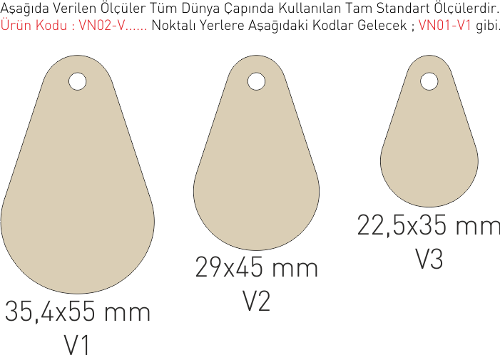 VN02 Vestiyer Numarası ve Vestiyer Askı Numarası