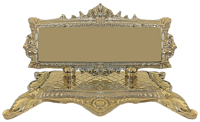 PM16 Antik Döküm Pirinç Masa İsimliği