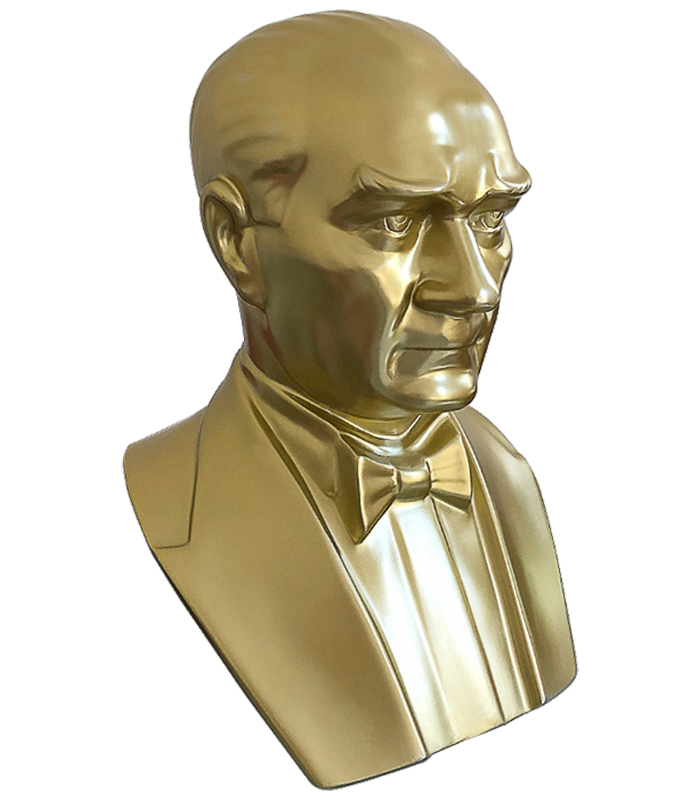 70 cm Fiberglass OKUL MODELİ Atatürk Büstü - 70FGOM2