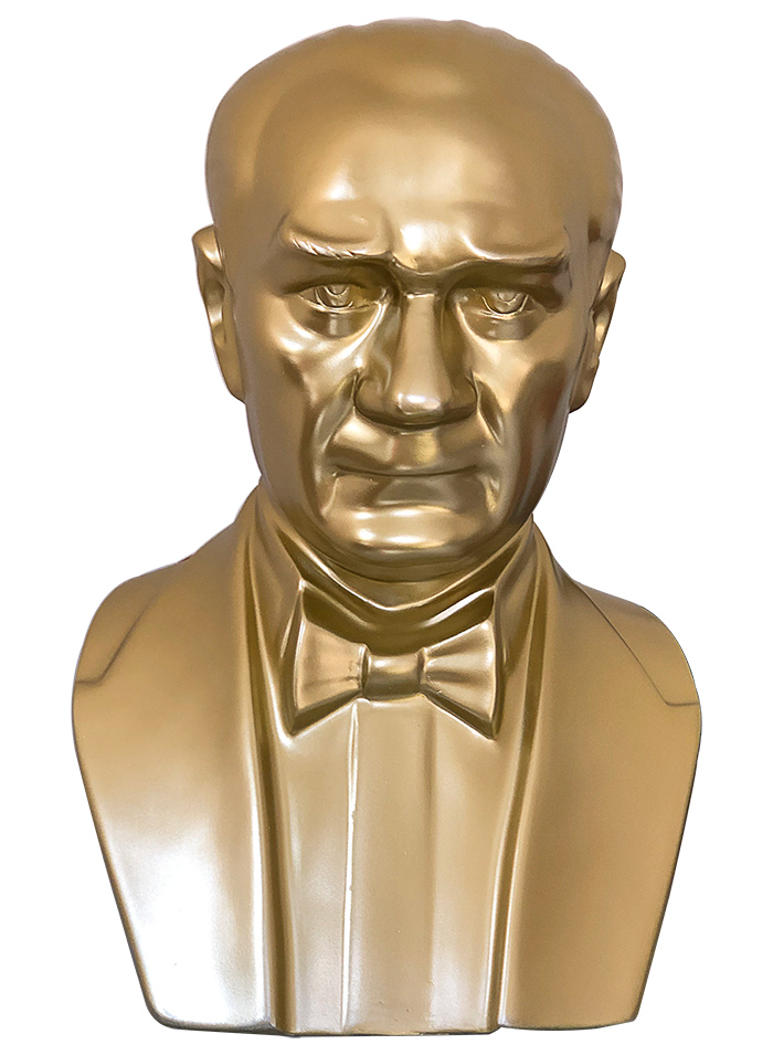 70 cm Fiberglass OKUL MODELİ Atatürk Büstü - 70FGOM2