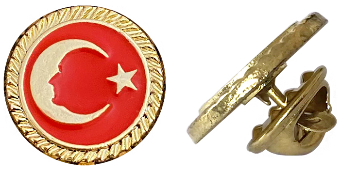 AR17 Ay Yıldızlı Atatürk Yaka Rozeti