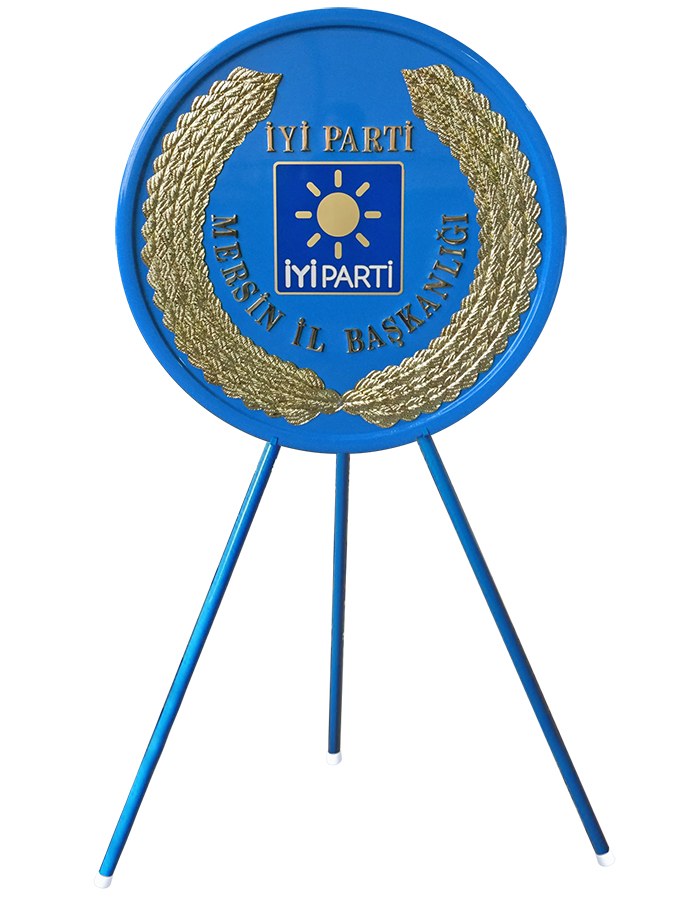 İyi Parti Metal Tören Çelengi - İYİ PARTİ ÇELENK