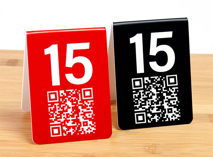PMN7 Rezopal QR Kod ve Masa Numarası Menü PVC