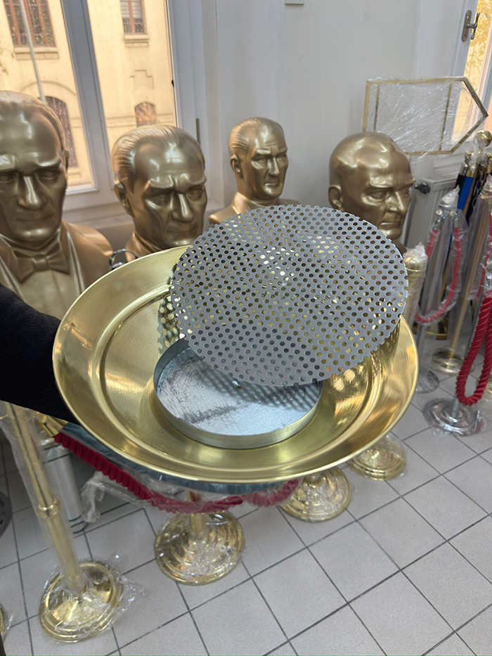 Pirinç Ayaklı Meşale - Metal Ayaklı Meşhale 180 cm APM1