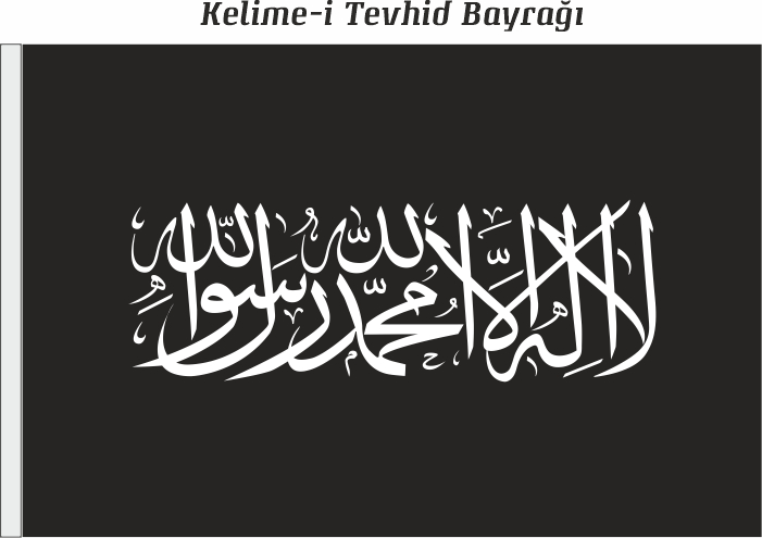 Kelime-i Tevhid Bayrağı - Siyah Kelime-i Tevhid Bayrağı