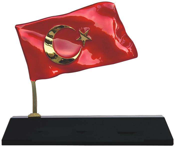 MVIP02 Dalgalanan Bayraklı Masa İsimliği
