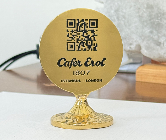 PMN10 Pirinç Masa Üstü Numaralık ve QR Code
