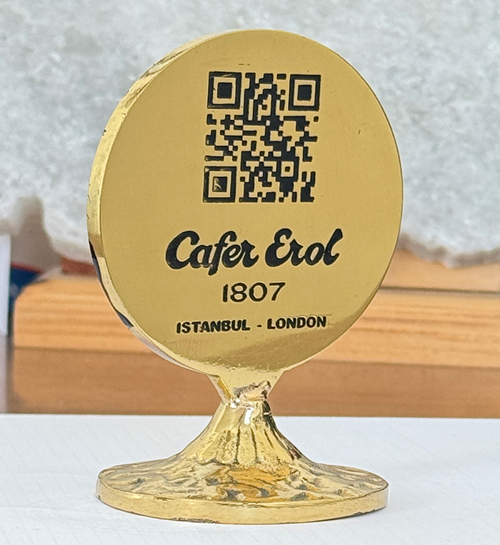 PMN10 Pirinç Masa Üstü Numaralık ve QR Code