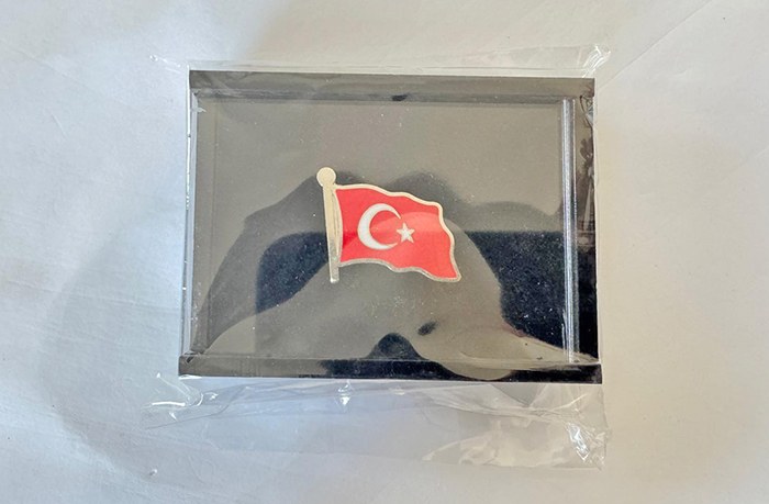 TBR50 Gümüş Özel İmalat Türk Bayrağı Yaka Rozeti