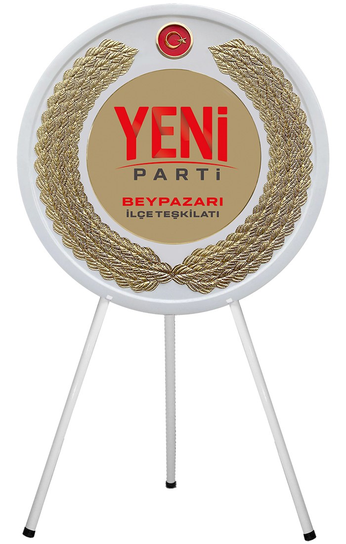 Yeni Parti Metal Tören Çelengi - Merasim Çelengi