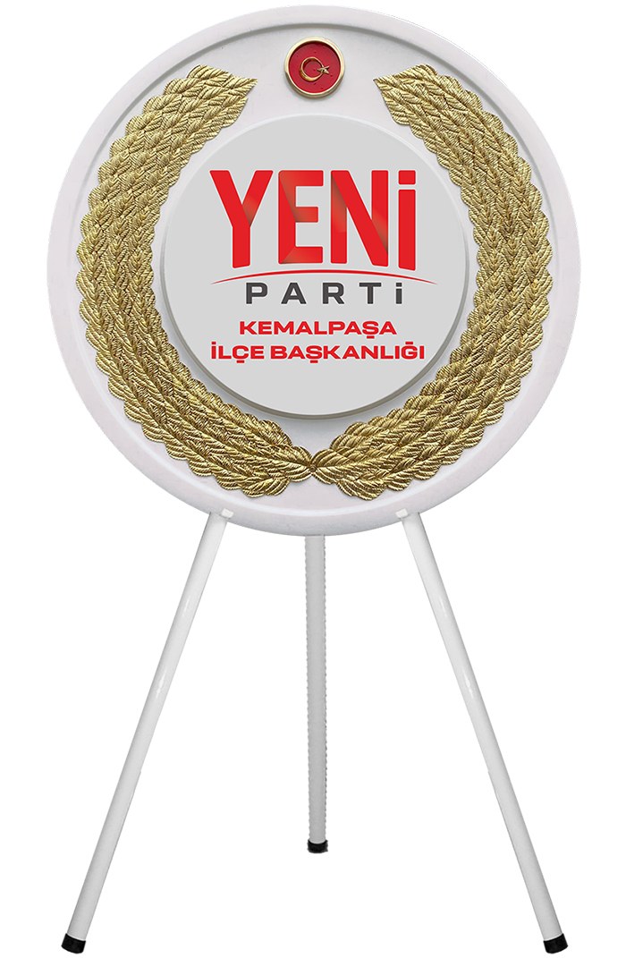 Yeni Parti Metal Tören Çelengi - Merasim Çelengi