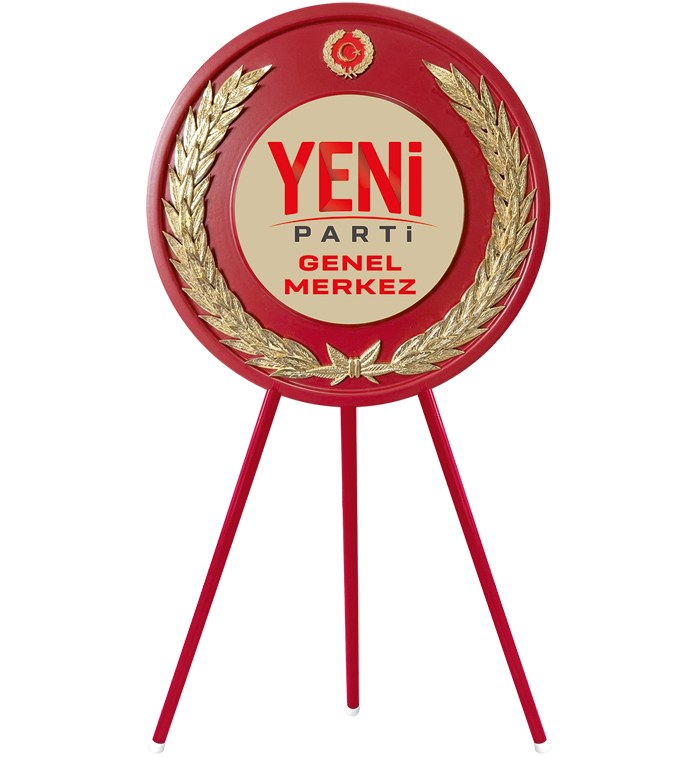 Yeni Parti Metal Tören Çelengi - Merasim Çelengi