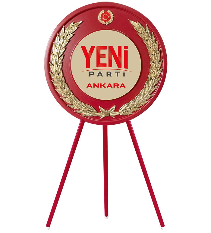 Yeni Parti Metal Tören Çelengi - Merasim Çelengi