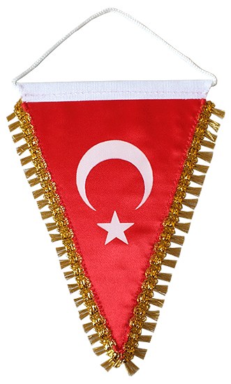 Üçgen Türk Bayrağı - Hatıra Türk Bayrakları - Seramoni Bayrağı