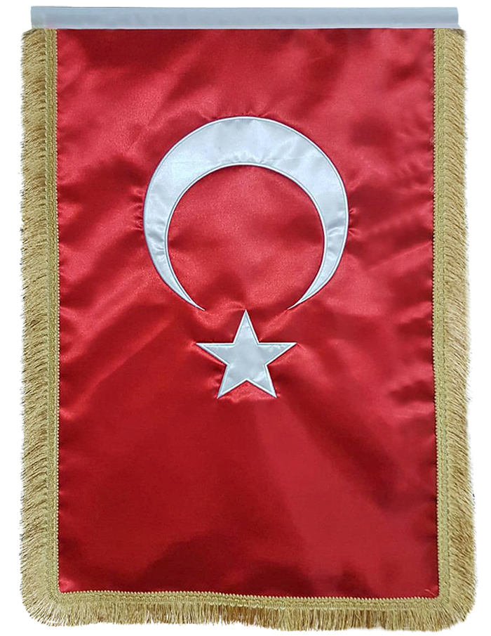 Klasik Saten Makam Türk Bayrağı - STANDART TÜRK BAYRAĞI