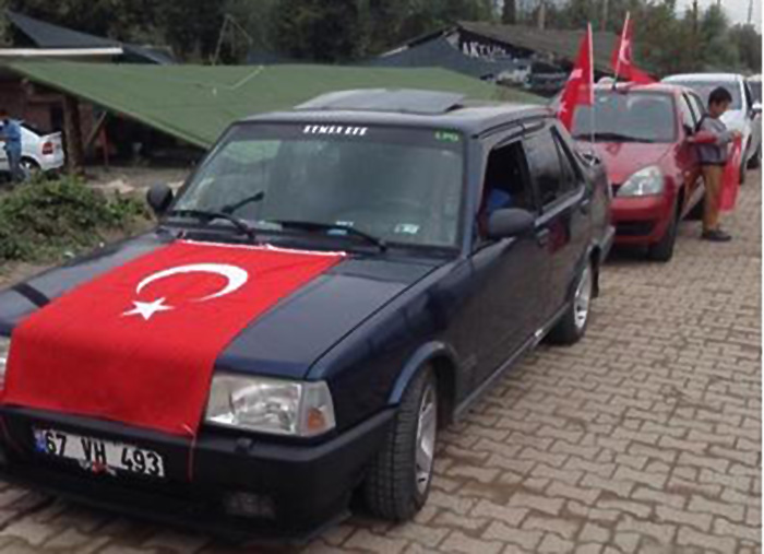 Araçlarda Kullanılan Türk Bayrağı - Araç Konvoyu Bayrağı