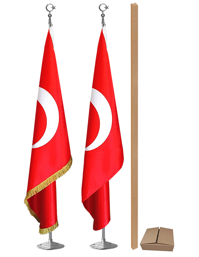 Krom-Nikel Makam Bayrak Direği - Salon Direği - KROM-NİKEL MAKAM DİREĞİ