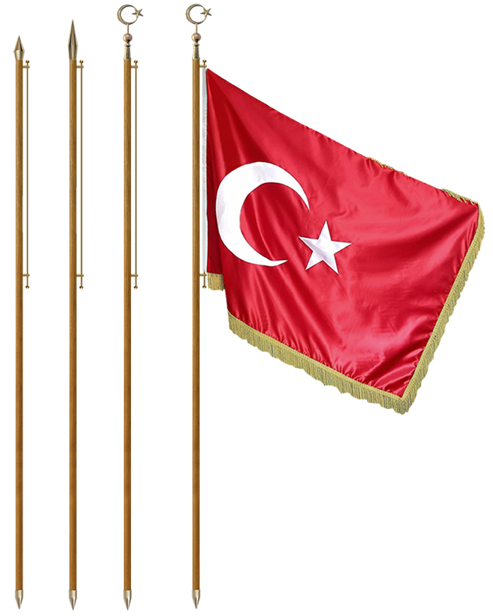Ahşap Makam Bayrak Direği - Salon Direği